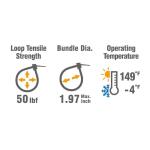 HDX 8 in. UV Resist Zip Ties, Black (20-Pack) (FT-200STUV(20))