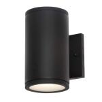 Home Decorators Collection Rodham 8 in. Black Integrated LED Hardwired Outdoor Wall Light Lantern Sconce (IZC1691L-2)