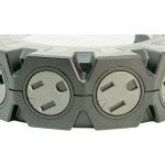 Husky 14/3 Heavy Duty 10-Outlet Plug Adapter Converter, Black (5192-23100006)