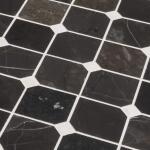 Jeffrey Court Fortune Black 11.625 in. x 11.625 in. Polished Black/White Squares Marble Mosaic Wall and Floor (0.938 Sq. Ft./Each) (13155)