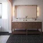 Jeffrey Court Fortune Black 11.625 in. x 11.625 in. Polished Black/White Squares Marble Mosaic Wall and Floor (0.938 Sq. Ft./Each) (13155)