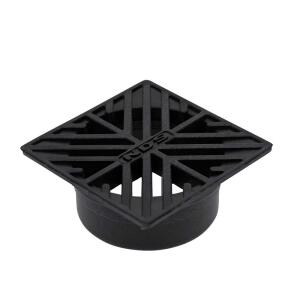 NDS 4 in. Plastic Square Drainage Grate in Black (2)