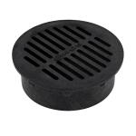 NDS 6 in. Plastic Round Drainage Grate in Black (40)