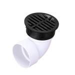 NDS 3 in. - 4 in. Plastic Round Drainage Grate in Black (11U)