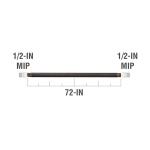 Southland 1/2 in. x 72 in. Black Steel Schedule 40 Pipe (583-720HC)