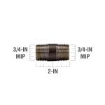Southland 3/4 in. x 2 in. Black Steel Schedule 40 Nipple (584-020HN)