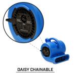 B-Air 1/4 HP Air Mover Blower Fan for Water Damage Restoration Carpet Dryer Floor Home and Plumbing Use in Blue(BA-VP-25-BL)