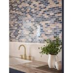 Jeffrey Court New Moon Blue 11.875 in. x 11.625 in. Interlocking Glossy Glass Mosaic Tile (0.958 sq. ft./Each) (95993)