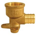 Apollo 1/2 in. Brass PEX-B Barb x 1/2 in. Female Pipe Thread Adapter 90-Degree Drop-Ear Elbow (APXDEE12)
