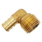 Apollo 1/2 in. Brass PEX-B Barb x 1/2 in. Male Pipe Thread Adapter 90-Degree Elbow (APXME12)