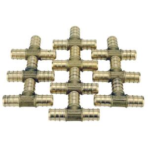 Apollo 1/2 in. Brass PEX-B Barb Tee (10-Pack) (APXT1210PK)