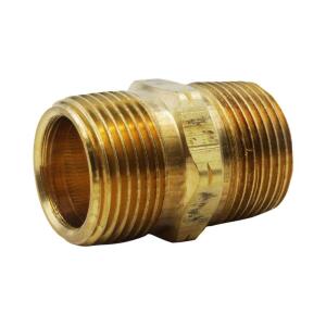 Everbilt 3/4 in. x Close MIP Brass Hex Nipple Fitting (802459)
