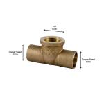 Everbilt 1/2 in. Forged Bronze Lead-Free Cup x Cup x FIP Tee Fitting (C712LFHD12)