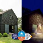 HALO 150-Watt Equivalent, 3000 Lumen, Integrated LED, Dusk to Dawn Flood Light, Bronze (FGS30CLD2DB)