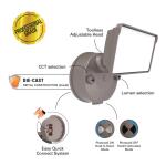 HALO 150-Watt Equivalent, 3000 Lumen, Integrated LED, Dusk to Dawn Flood Light, Bronze (FGS30CLD2DB)