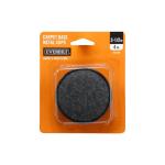Everbilt 4-Pack of 2-1/2 in. Brown Metal Furniture Cups with Carpet Base for Hard Floors (49092)
