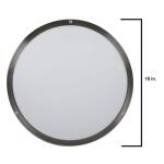 Commercial Electric 16 in. Smart Round RGB Color Selectable LED Brushed Nickel Flush Mount