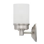 Hampton Bay Cade 11.7 in. 2-Light Brushed Nickel Bathroom Vanity Light Fixture with Frosted Glass Shades (NB23307)