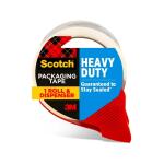 Scotch 1.88 in. x 54.6 yds. Heavy Duty Shipping Packaging Tape with Dispenser (3850-RD-DC)