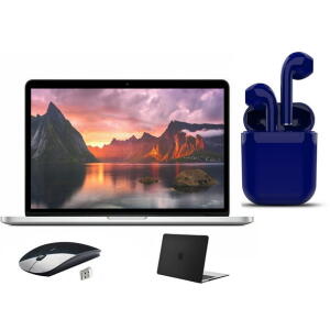 Restored Apple MacBook Pro 13.3", 8GB RAM, 128GB SSD + Bundle: Wireless Earbuds, Case, Mouse