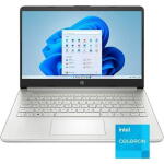 HP 14" Laptop, Intel Celeron N4120, 4GB RAM, 128GB eMMC, Windows 11 Home in S Mode, One Year Office 365, Silver (14-dq0760dx)