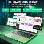 Naclud 15.6" Laptop, N5095, 36GB RAM, 2.1TB Storage, Win 11, Copilot