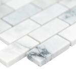 MSI Carrara Classique Brick 12 in. x 12 in. Honed Marble Mesh-Mounted Mosaic Wall Tile (0.97 sq. ft./Each) (CAR-1X2H-5)