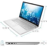 HP 17.3" Laptop, Ryzen 5 5500U, 16GB RAM, 1TB SSD, Fingerprint Reader, Win11, FHD, USB-C, HDMI, Webcam