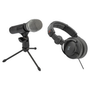 Polsen DM-USX1 Dynamic Microphone Kit with Studio Monitor Headphones