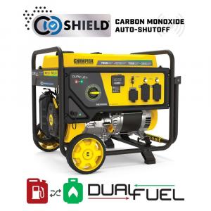 Champion Power Equipment 7850/6250 Watt Dual Fuel Portable Generator with CO Shield Recoil Start (201463)