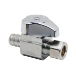 BrassCraft 1/2 in. Crimp PEX Barb Inlet x 3/8 in. Compression Outlet Straight Valve (G2BRPX14X C1)