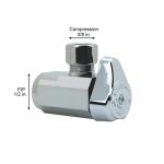 BrassCraft 1/2 in. FIP Inlet x 3/8 in. Compression Outlet 1/4-Turn Angle Valve (G2R17X C1)