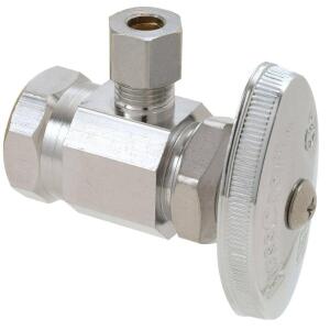 BrassCraft 1/2 in. FIP Inlet x 1/4 in. Compression Outlet Multi-Turn Angle Valve (OR07X C1)