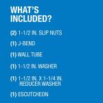 Dearborn Brass 1-1/2 in. x 1-1/2 in. Chrome Brass Solvent Cemented Trap P-trap with Cleanout (HDC704-1)