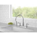 Delta Foundations 2-Handle Kitchen Faucet with Side Sprayer in Chrome – Standard Model (21988LF)