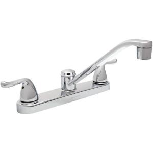 Glacier Bay Constructor Double Handle Standard Kitchen Faucet in Chrome (HD67099-0B01)