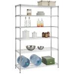 HDX 6-Tier Commercial Grade Heavy Duty Steel Wire Shelving Unit in Chrome (48 in. W x 72 in. H x 18 in. D) (HD18481302PS-1)