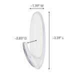 Command 4 lb. Large Clear Outdoor Window Hook (1 Hook, 2 Water Resistant Strips) (17093CLR-AW)