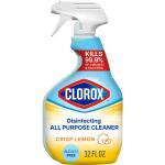 Clorox 32 oz. Bleach-Free Disinfecting All-Purpose Cleaner Spray, Crisp Lemon Scent (4460060044)