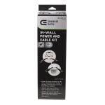 Commercial Electric In-Wall Power and Cable Kit, White (DIPWRW-K)
