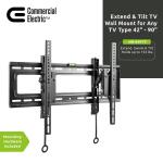 Commercial Electric Extend and Tilting TV Wall Mount for 42 in. to 90 in. TVs (MB-64649)