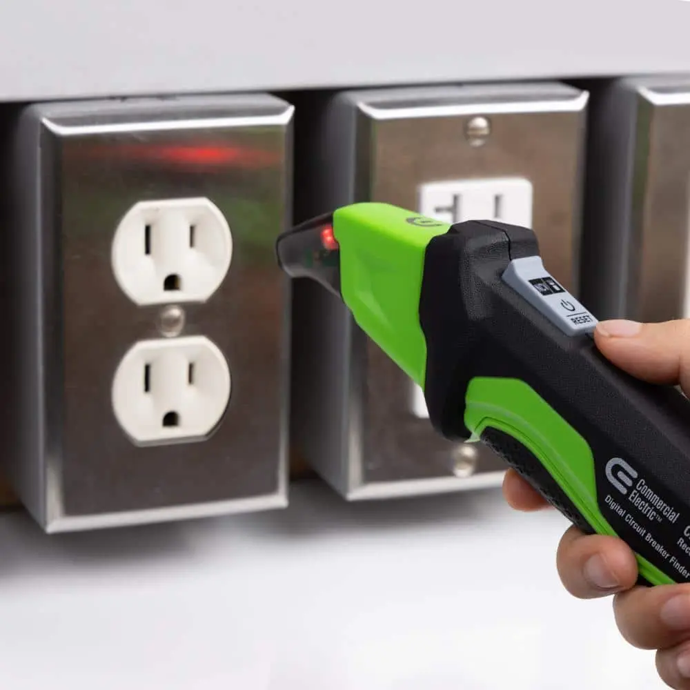 Commercial Electric Digital Circuit Breaker Finder with GFCI Outlet Tester (CBF-280)