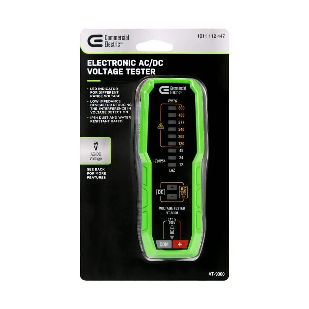 Commercial Electric Electronic AC/DC Voltage Tester (VT-9300)