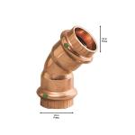 Viega ProPress 1/2 in. Press Copper 45° Elbow (77245)