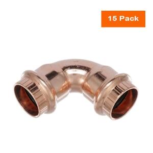 Viega ProPress 1/2 in. Press Copper 90° Elbow 15-Pack (77425)
