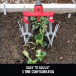 Corona MAX Garden Disc Cultivator with Adjustable 6.5 in. Steel Tines and Red Comfort Grip (LG13635)