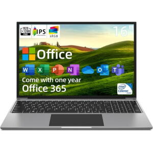 Jumper 16" Laptop, Intel Celeron 5305U, 4GB RAM, 128GB Storage, Windows 11, FHD IPS, HDMI