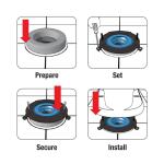DANCO HydroSeat Stainless Steel Toilet Flange Repair (10672X)