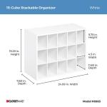ClosetMaid 19 in. H x 24 in. W x 12 in. D White Wood Look 15-Cube Storage Organizer (898300)