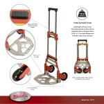 Milwaukee 150 lbs. Convertible Fold-Up Steel Hand Truck with One 60 in. Bungee Cord (73777)